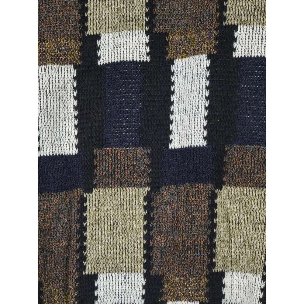 Protege Collection Vintage 90s Geometric Block Knit Sweater Mens‎ XL Made in USA